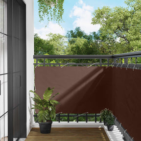 Vidaxl balkon scherm 90 x 200 cm oxford stof rechthoekig bruin
