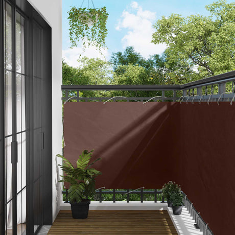 Vidaxl balkon scherm 110 x 300 cm oxford stof rechthoekig bruin
