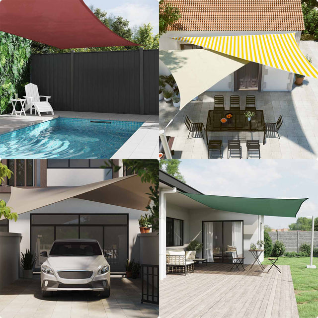 Vidaxl zonneschaduwzeil 3 x 4 x 5 m 100% polyester oxford driehoekig