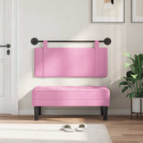 Vidaxl hangend hoofdbord roze stof