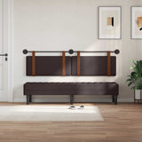 Vidaxl hangend hoofdbord donkerbruin antiek pu