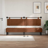 Vidaxl hangend hoofdbord bruin antiek pu
