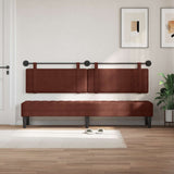 Vidaxl hangend hoofdbord glanzend bruin antiek pu