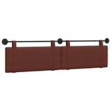 Vidaxl hangend hoofdbord glanzend bruin antiek pu