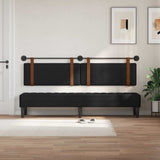 Vidaxl hangend hoofdbord zwart antiek pu