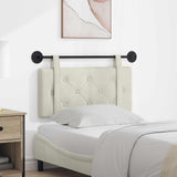 Vidaxl hangend hoofdbord crème fluweel