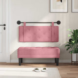 Vidaxl hangend hoofdbord roze fluweel