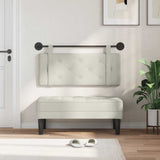 Vidaxl hangend hoofdbord crème fluweel