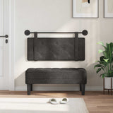 Vidaxl hangend hoofdbord zwart antiek pu