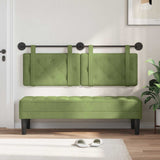 Vidaxl hangend hoofdbord lichtgroen fluweel