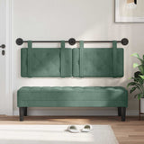 Vidaxl hangend hoofdbord zeegroen fluweel