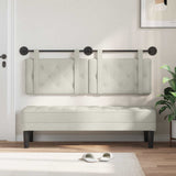 Vidaxl hangend hoofdbord crème fluweel