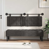 Vidaxl hangend hoofdbord zwart antiek pu