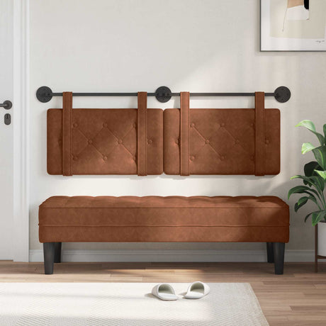 Vidaxl hangend hoofdbord bruin antiek pu