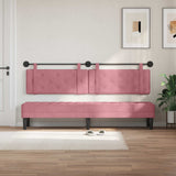 Vidaxl hangend hoofdbord roze fluweel