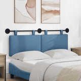 Vidaxl hangend hoofdbord blauw katoen stof