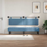 Vidaxl hangend hoofdbord blauw katoen stof