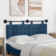 Vidaxl hangend hoofdbord blauw stof