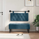 Vidaxl hangend hoofdbord blauw fluweel