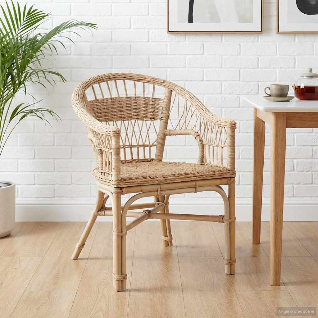 Vidaxl stapelstoel rattan naturel 60 x 60 x 81 cm