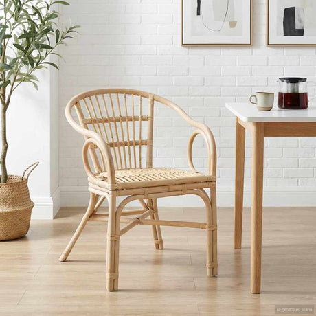Vidaxl stapelstoel naturel 58 x 60 x 81 cm rattan