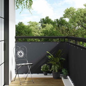 Vidaxl balkon scherm met oogjes 400 x 100 cm poly rattan