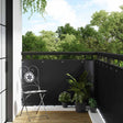 Vidaxl balkon scherm met oogjes 400 x 100 cm poly rattan zwart