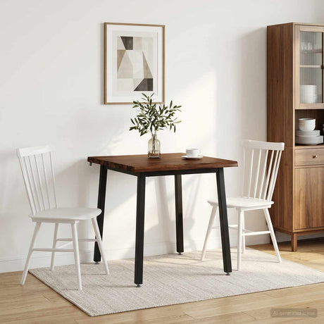 Vidaxl 60 x 55 x 75 cm massief acaciahout donkerbruin en zwart