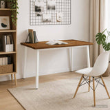 Vidaxl 140 x 80 x 75 cm massief acaciahout natuurlijk en wit