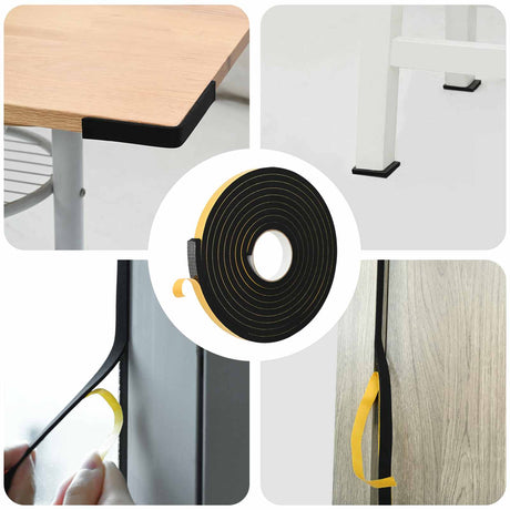 Vidaxl zelfklevende schuimtape 10 st zwart 20mm x 5m cr schuim