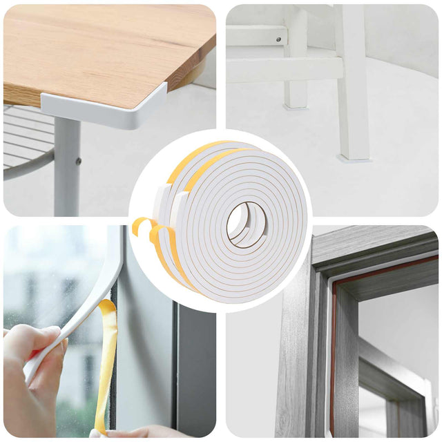 Vidaxl zelfklevende schuimtape 2 st wit 15mm x 5m cr schuim