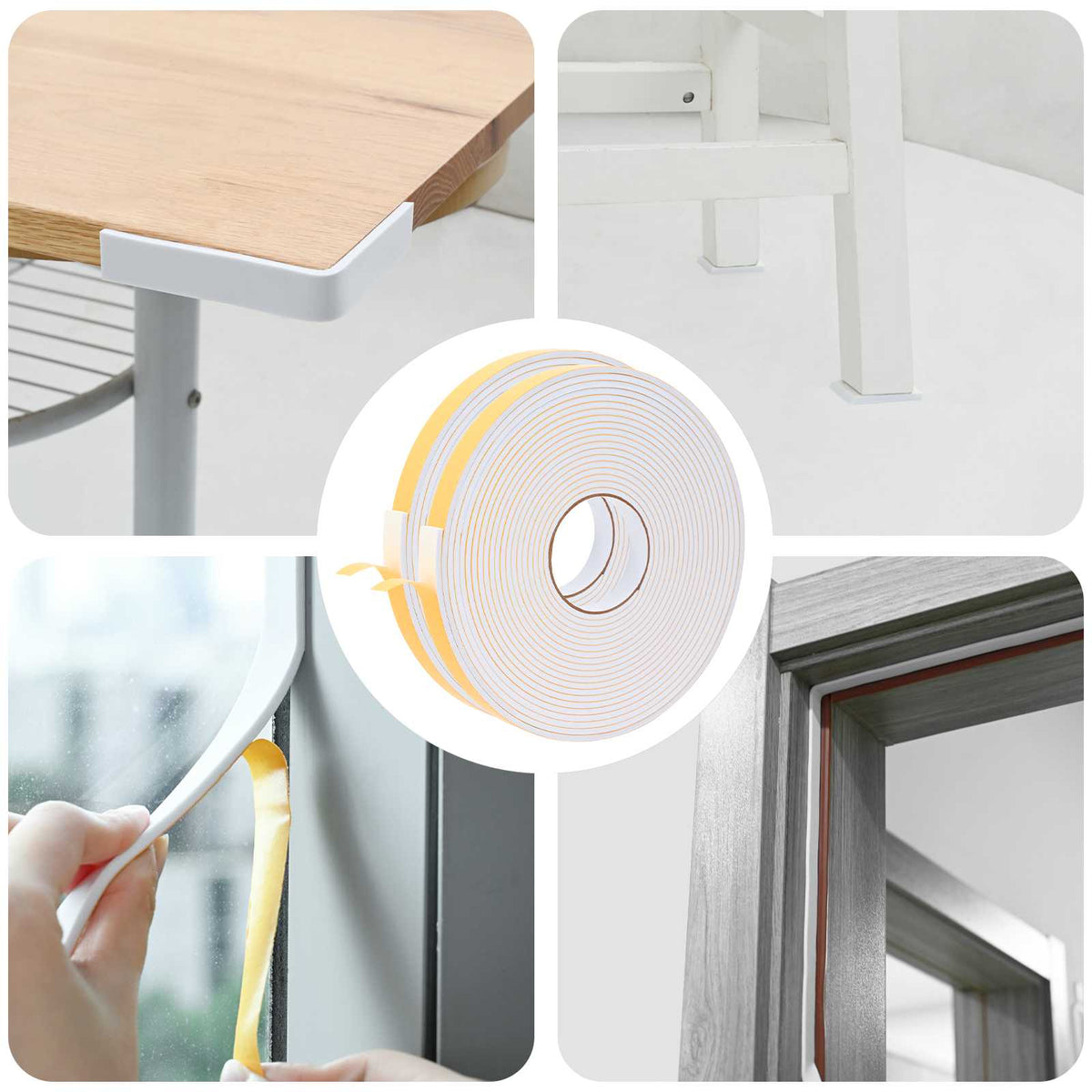Vidaxl zelfklevende schuimtape 2 st wit 20mm x 10m cr schuim