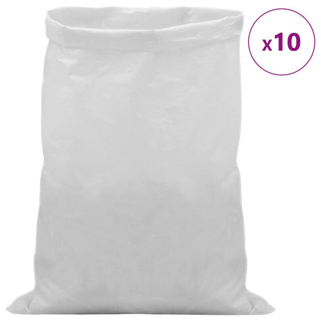 Vidaxl geweven zakken 10 st wit 40 x 60 cm pp