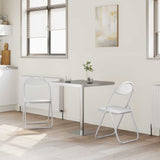 Vidaxl inklapbare stoel 2 st nep leer wit 48 x 43,5 x 81 cm