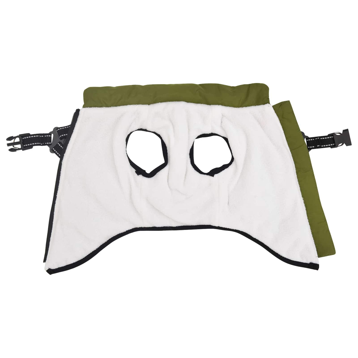 Vidaxl hondenjas legergroen l24 fleece en polyester