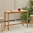 Vidaxl bartafel naturel 150 x 75 x 105 cm massief teakhout