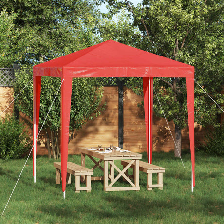 Vidaxl partytent 200 x 200 x 240 cm rood pe en staal