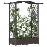 Vidaxl verhoogd bed met trellis en dak bruin 124 x 40 x 123 cm pp