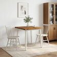 Vidaxl 70 x 70 x 75 cm massief acaciahout natuurlijk en wit vierkant