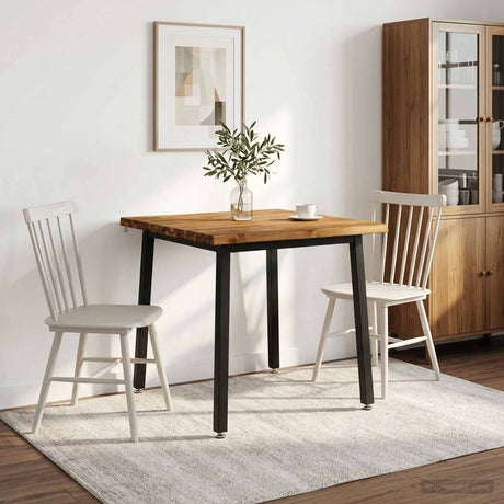 Vidaxl 60 x 55 x 75 cm massief acaciahout naturel en zwart rechthoekig