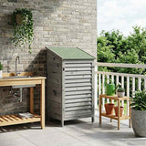 Vidaxl tuinschuur grijs 59,5 x 56 x 113,5 cm massief vurenhout