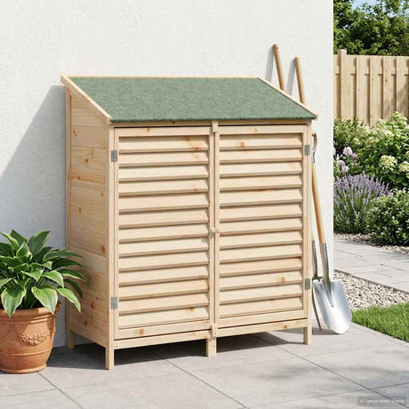 Vidaxl tuinschuur naturel 106 x 56 x 113,5 cm massief vurenhout