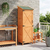 Vidaxl tuinschuur bruin 59,5 x 56 x 176,5 cm massief vurenhout