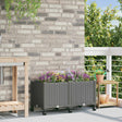 Vidaxl tuinschaal met wielen lichtgrijs 80 x 40 x 48 cm pp