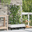 Vidaxl tuin pot met irrigatie en wielen 2 st wit 80 x 40 x 132 cm pp