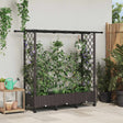 Vidaxl verhoogd bed met trellis en dak bruin 164 x 40 x 127 cm pp