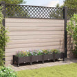 Vidaxl tuinschaal met wielen bruin 160 x 40 x 29 cm pp