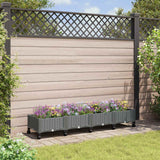 Vidaxl tuinschaal met wielen lichtgrijs 160 x 40 x 29 cm pp