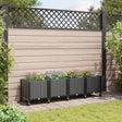 Vidaxl tuinschaal met wielen zwart 160 x 40 x 44 cm pp