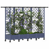 Vidaxl verhoogd bed met trellis en dak grijs 202,5 x 40 x 127 cm pp